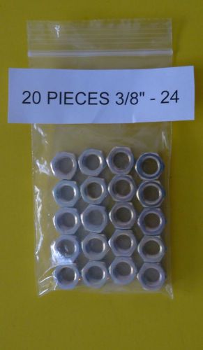 NEW HEX NUTS 3/8-24 (QTY 20) Yellow Dichromate Plated MADE IN USA