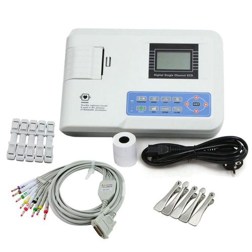 Portable 1-Channel 2.7&#034; Digital Electrocardiograph ECG EKG Machine Veterinary EE