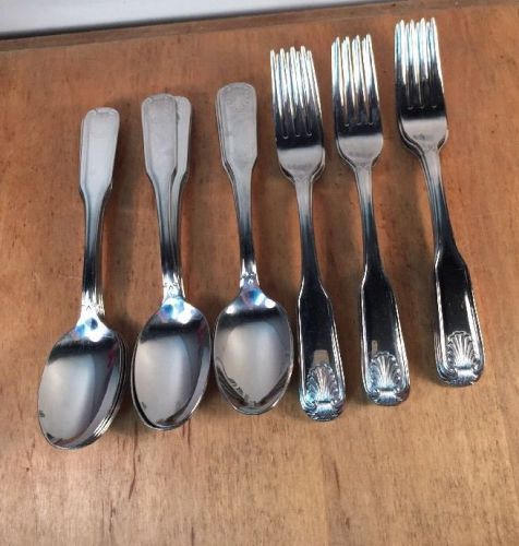 TOULOUSE MIRROR 18/0 WINCO STAINLESS 24 PIECES DINNER FORKS DINNER SPOONS