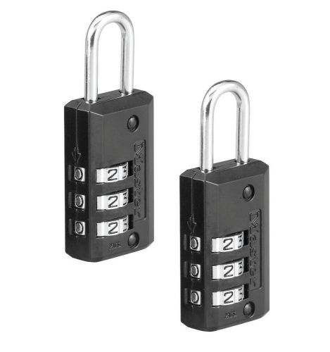 Master Lock 646T Set-Your-Own Combination Luggage Lock, 11/16-inch, 2-Pack, New