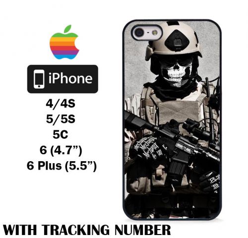 New Design US Navy Seal Skull Guns Hard iPhone 4 4S 5 5S 5C 6 6 Plus Case Cover