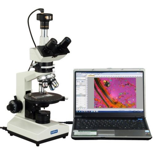 Omax 40x-600x polarizing trinocular microscope with bertrand lens and 5mp camera for sale