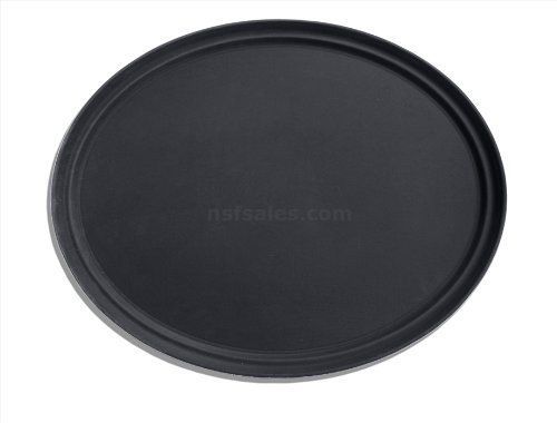 Star 25576 NSF Plastic Oval Rubber Lined Non-Slip Tray  24 by 29-Inch  Black