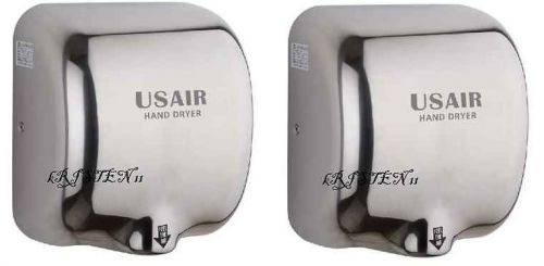 Set of 2 HAND DRYERs,  NEW MODEL 2015, 1800 WATTS, STANDLESS STEAL