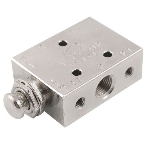 Pneumatic 2 position 3 way spring return button air valve tac2-41p for sale