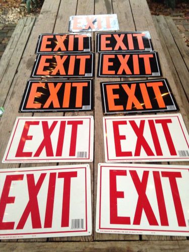 Lot of exit signs
