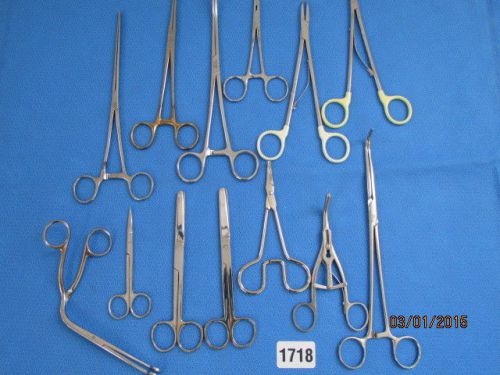 Surgical LOT Pilling Weck V Mueller Sklar Hemostats Clamp Scissors VET O/R 1718