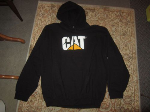 Men&#039;s Size 2XL Caterpillar CAT black pullover heavy weight hoodie sweatshirt