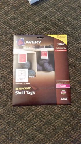 Avery Removable Shelf Tags for Laser Printers, 2 x 2.25&#034;  Pk of 120 (22803)