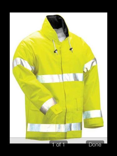 TINGLEY J42122, XL Arc Flash Rain Jacket W/Hood, 3XL HiVis Lime Yellow