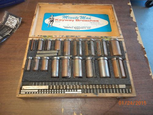 DUMONT CO. MINUTE MAN KEYWAY BROACH AND BUSHING SET 10-10A COMPLETE w/ WOOD BOX
