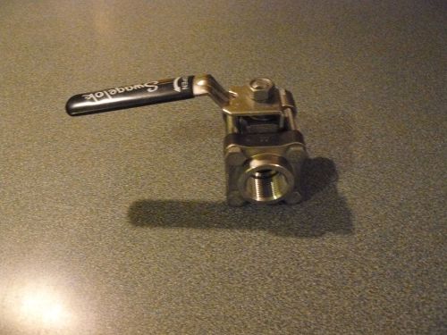 New swagelock ss-65tf16 1&#034; npt ball valve reinforced ptfe seats stainless steel for sale