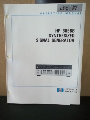 Hewlett Packard Operation Manual Synthesized Signal Generator HP 8656B