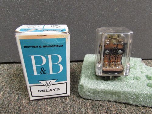 POTTER &amp; BRUMFIELD TYPE 320 / KRP14D RELAY 12V COIL 3PDT 5 AMP CONTACTS NIB