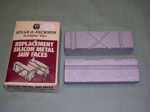 1 Pair Spear &amp; Jackson &#034;Lockjaw&#034; Replacement Silicon Metal Jawfaces, New