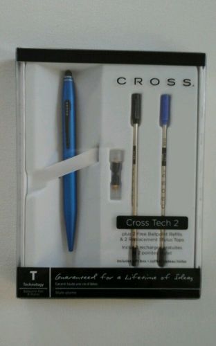 Cross Tech 2 - Blue - New in Box with 2 Ballpoint Refills $25