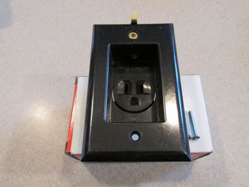 Pass &amp; seymour s3713-bk single clock or neon receptacle outlet w/hook 15a 125v for sale