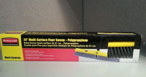 Rubbermaid commercial 18 inch medium floor sweep polypropylene push broom head for sale
