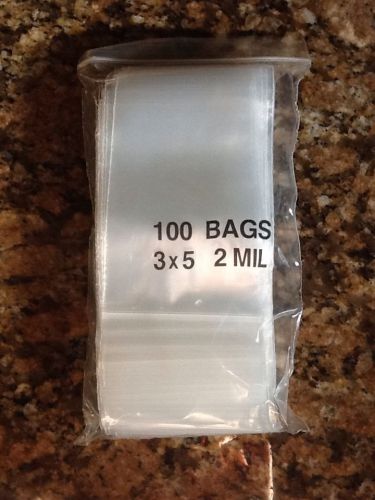 100 ziplock bags 3x5 2MIL