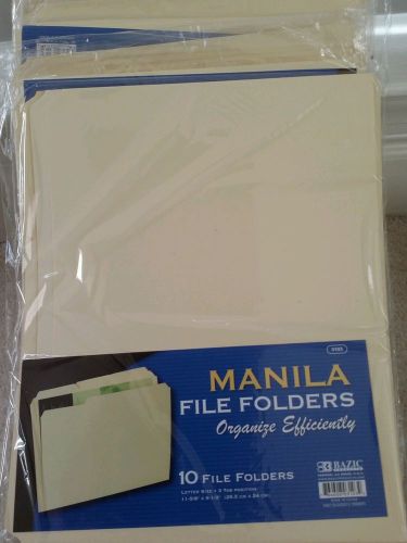8 manila file letter folders 10 in each pack