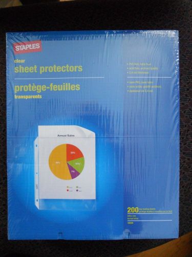 Staples qty 600 clear sheet photo medium protectors new - 8.5 x 11 letter size for sale