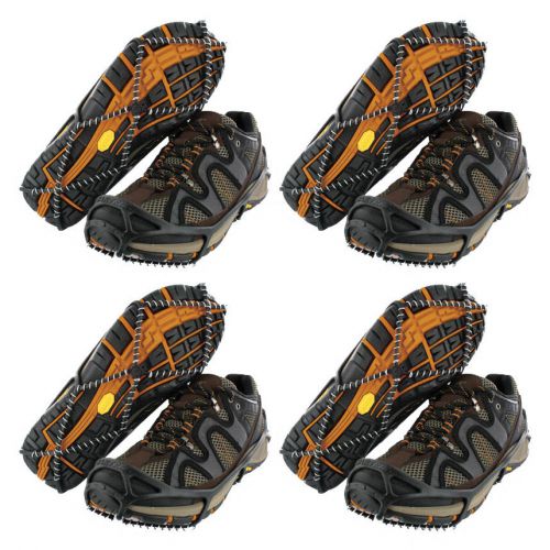 YakTrax Walk 08605 Black Ice Traction Large Device for Shoes/Boots, 4-Pack