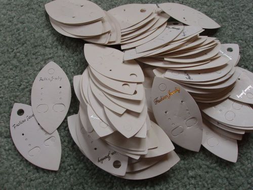 earring cards white cardstock leaf shaped wholesale lot 100