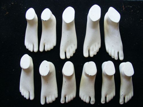 Lot of 11 Silvestri Mannequin Feet Kids and Womens for Crafts, Display Etc