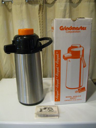 Grindmaster 2.2L (74 ounces) Stainless Steel Airpot with Glass Liner