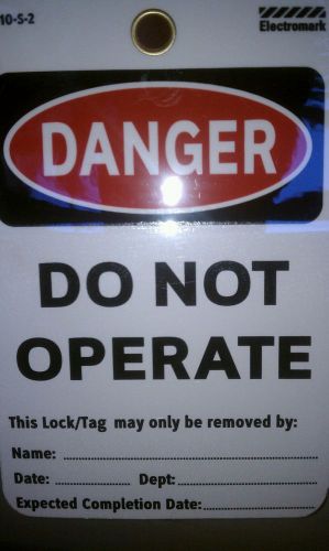 Electromark &#034;danger - do not operate - only the individual&#034; tag  polye 25 for sale