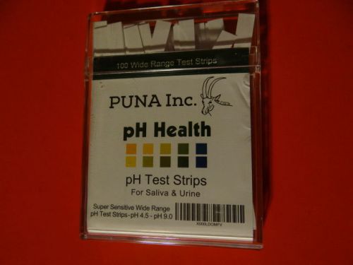 Puna Ph Test Strips 100 Strips pH Test Strips Saliva and Urine Results in 15 Sec
