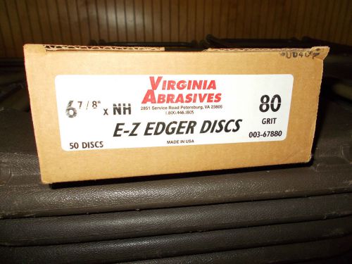 E-Z Edger 80 grit 6 7/8&#034; by Virginia Abrasives 50 count box
