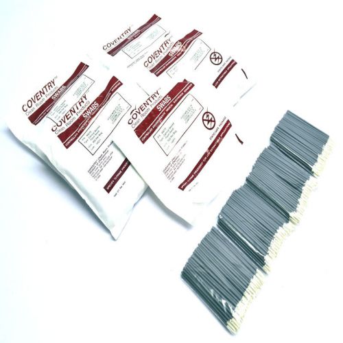 New lot of 5 coventry clean room 44070 conical sealed foam swabs 500 per bag for sale