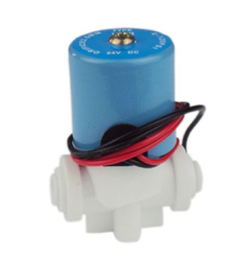 24v 1/4&#034; n/c plastic inlet solenoid valve for ro reverse osmosis pure system for sale