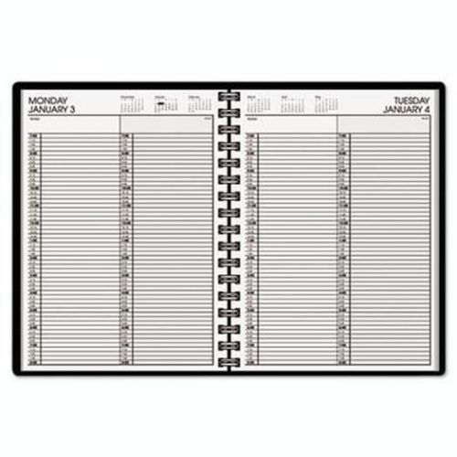 Two-Person Group Daily Appointment Book, 8 x 10 7/8, Black, 2015 70-222-05