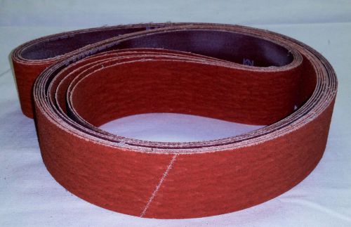 2&#034;x72&#034; Sanding Belts 36 Grit Premium Orange Ceramic (5pcs)