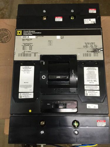 600 amp square-d thermal magnetic circuit breaker with shunt trip and aux for sale
