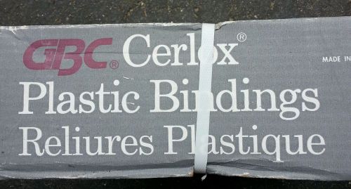 Comb Binding - 7/8&#034; Inch BLACK GBC Plastic Spine Binders 19 Ring 22mm -100Pc