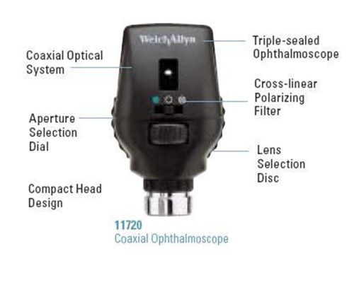 Welch Allyn Opthalmoscope Model 11720 Head (with working bulb)