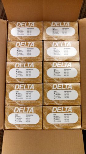 10 Boxes of 100 - Delta Latex Powder Free Small Gloves RL-100