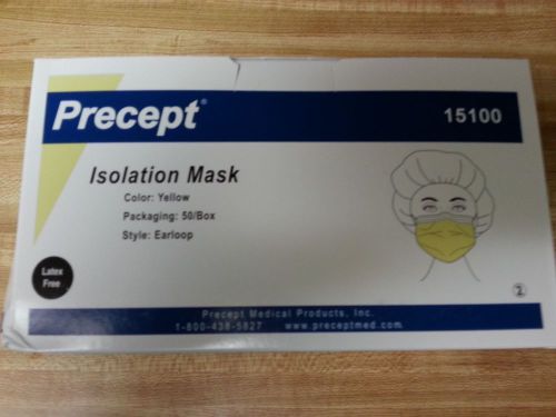 Precept Earloop Isolation Mask Yellow 15100 Case of 500