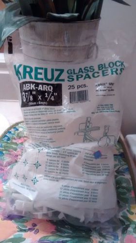 KREUZ Glass Block Spacers (25 pcs.) Arque Spacers ABK-ARQ 3-7/8&#034; X 1/4&#034;