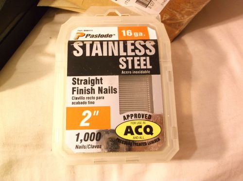 Paslode 2in  16 Ga.Stainless Steel Finish Nails 1000  new