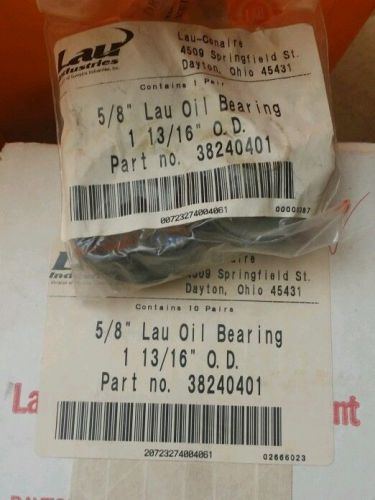 NEW OLD STOCK  Lau 38240401 5/8&#034; Oil Bearing 1-13/16&#034; OD 8 total lot