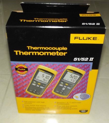 Fluke 51 II Dual Input Digital Thermometer  - **New in Box**   MSRP 295
