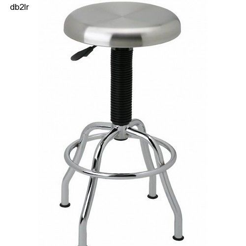 Durable Commercial Stainless Steel Top Work Stool Adjustable Swivel Shop Seat