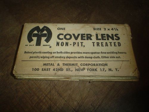 FOUR METAL &amp; THERMIT CORP. WELDING COVER LENS - TWO PAIR QXWELD GOGGLES LENSES