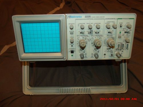 Tektronix Model 2225  50 MHZ Oscilloscope 2 channel with power cord works!!!