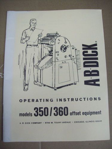 AB Dick 350/360 Operation Instructions man.