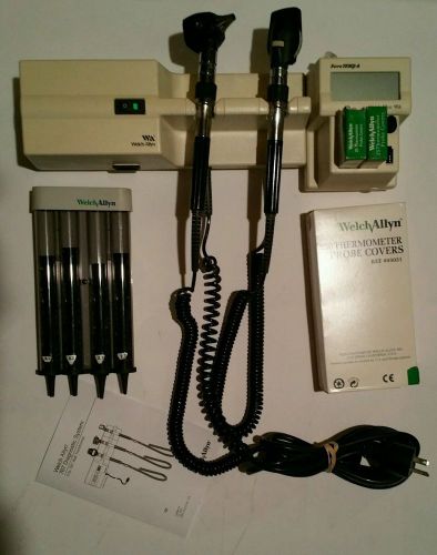 WELCH ALLYN 767 WALL SYSTEM OTOSCOPE OPHTHALMOSOCPE THERMOMETER SPECULA HOLDER++